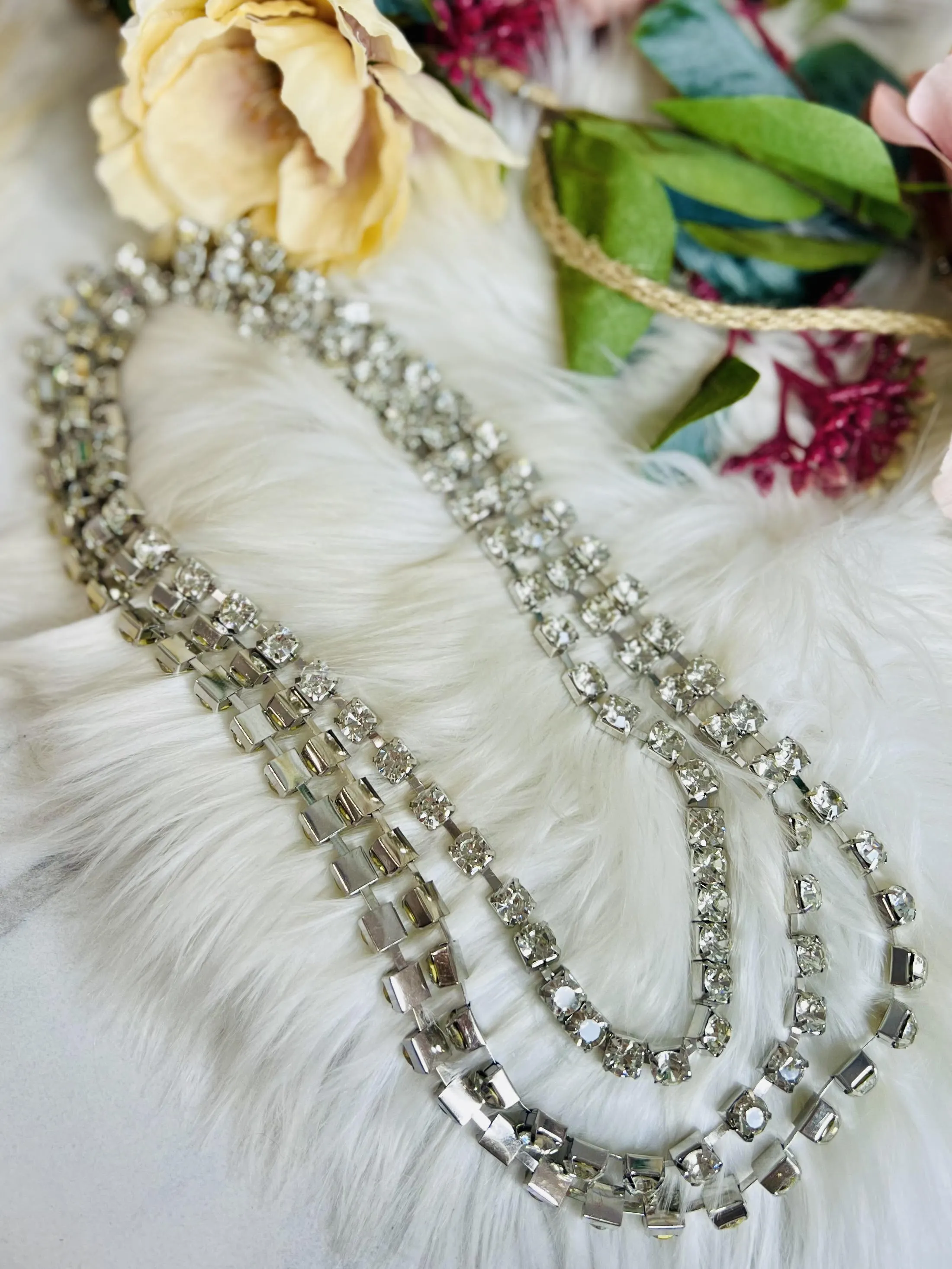 Triple Layered Silver Necklace