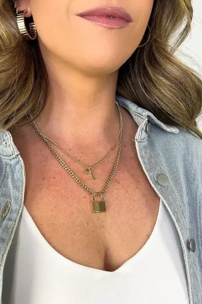 Under Lock and Key Layered Necklace - BACK IN STOCK