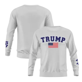 Unique Gift,Personalized Trump 2024 Shirt, Custom Flag Long-Sleeves Shirt, Comfortable Unisex Shirt