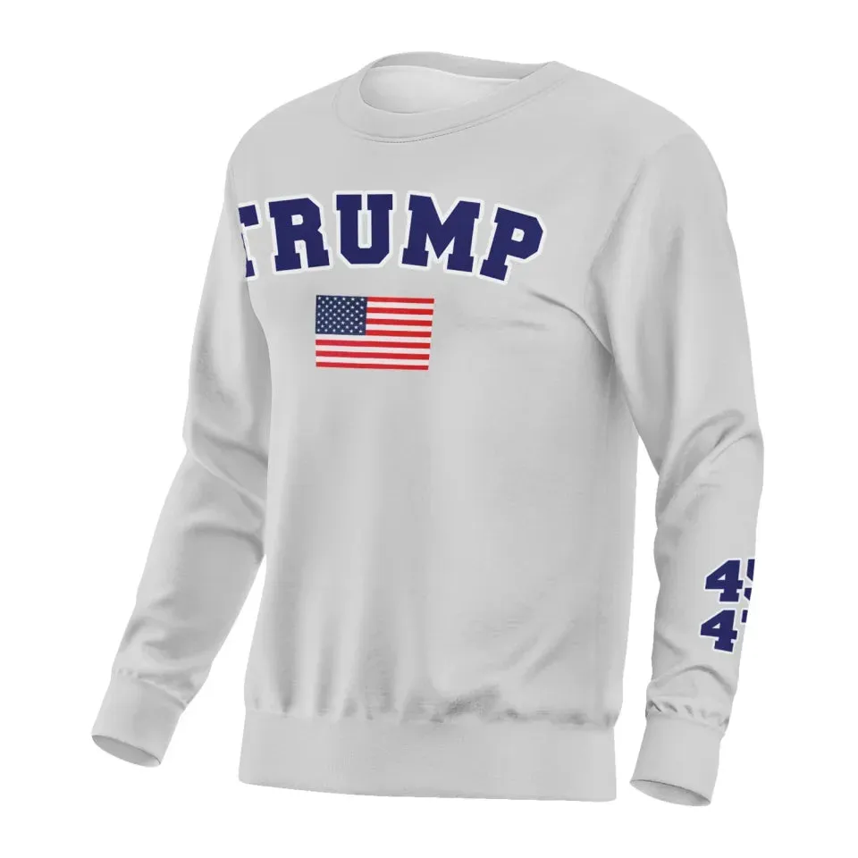 Unique Gift,Personalized Trump 2024 Shirt, Custom Flag Long-Sleeves Shirt, Comfortable Unisex Shirt