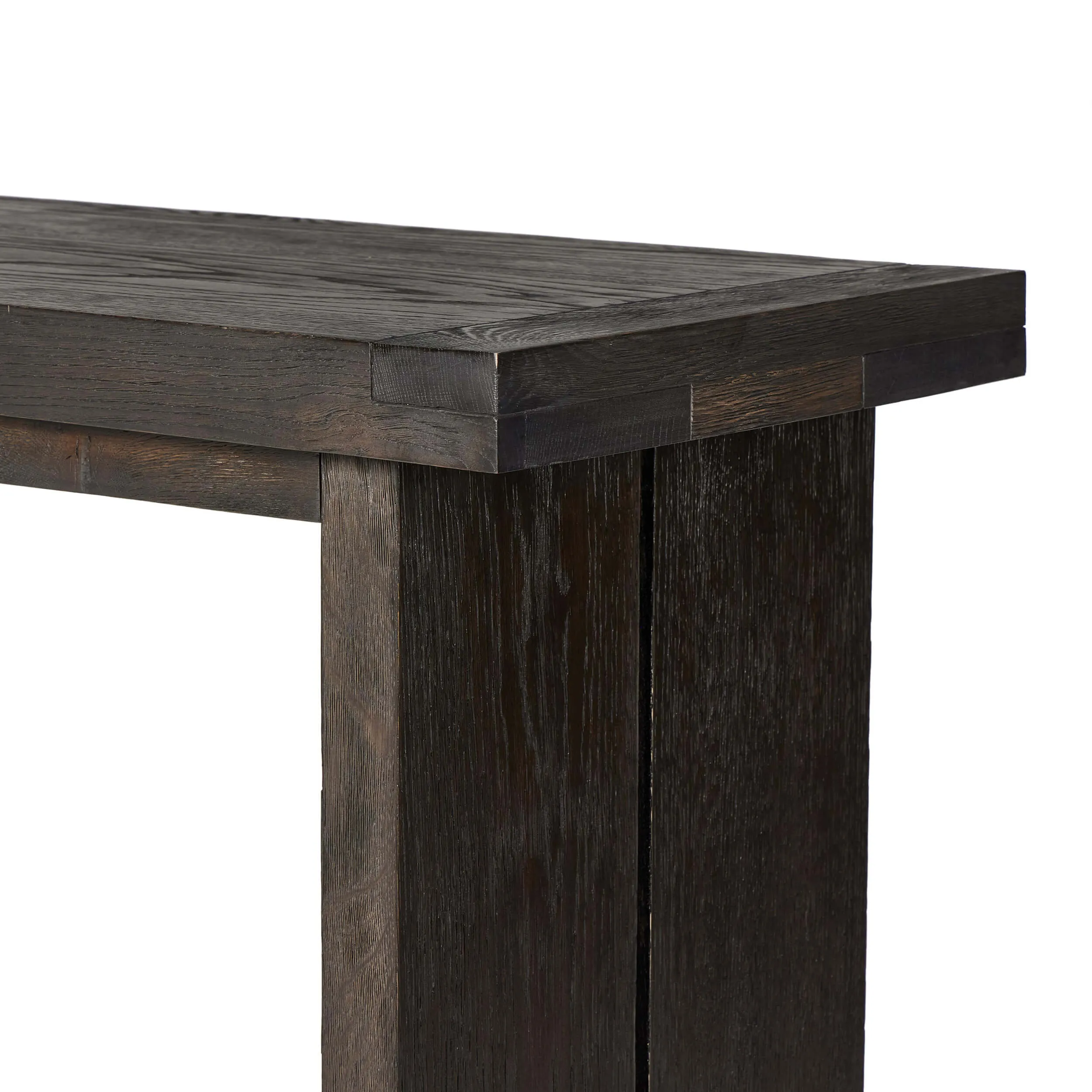 Warby Console Table, Worn Black Oak