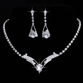 Water Drop bride necklace & earring set