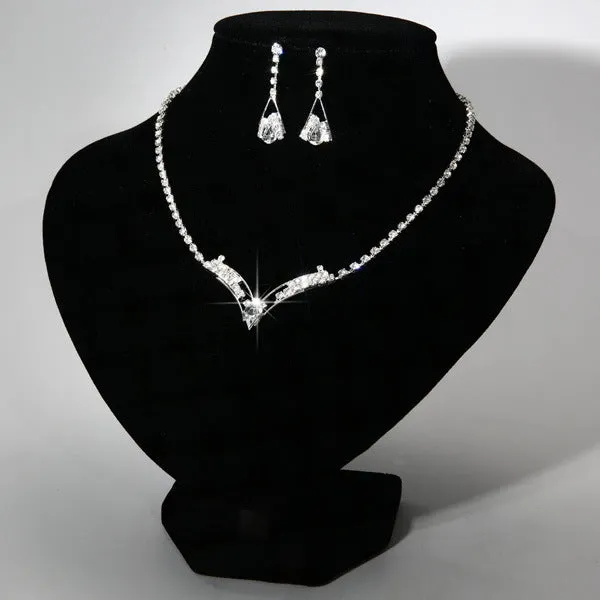 Water Drop bride necklace & earring set