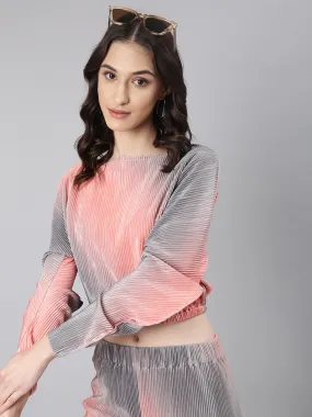 Women Coral Tie Dye Co-Ords