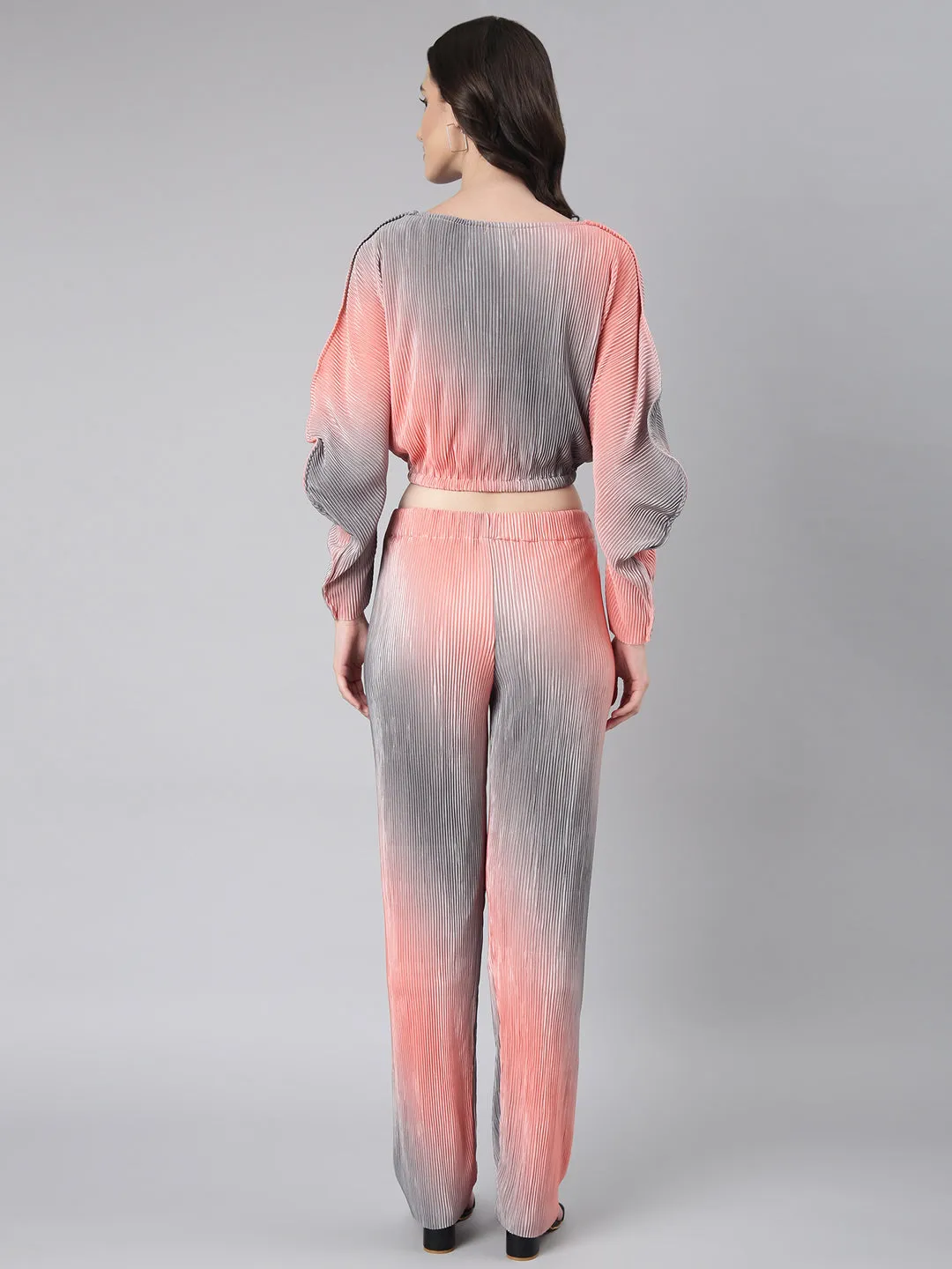 Women Coral Tie Dye Co-Ords